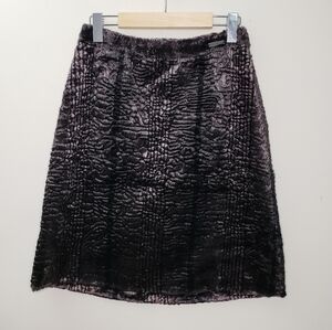 Pink Tartan Velvety Print Midi Skirt Size Small